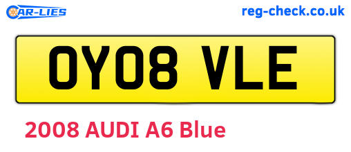OY08VLE are the vehicle registration plates.