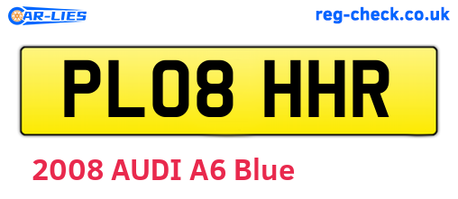 PL08HHR are the vehicle registration plates.
