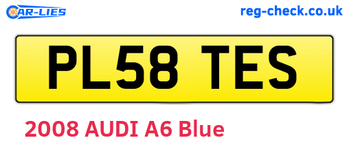 PL58TES are the vehicle registration plates.
