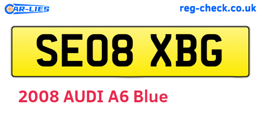 SE08XBG are the vehicle registration plates.