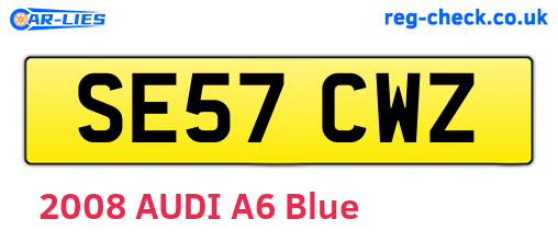SE57CWZ are the vehicle registration plates.