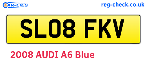 SL08FKV are the vehicle registration plates.