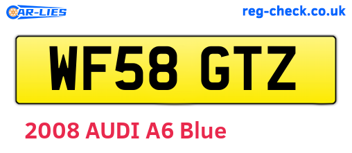 WF58GTZ are the vehicle registration plates.