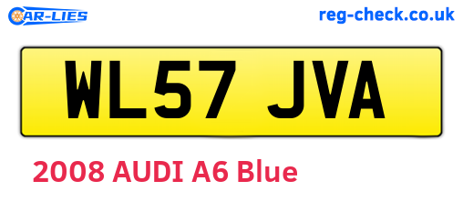WL57JVA are the vehicle registration plates.