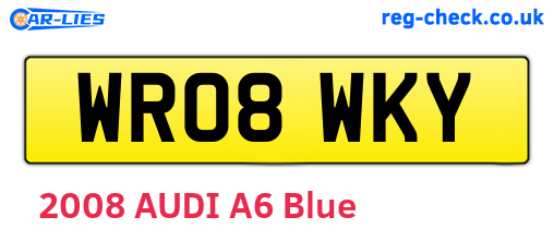 WR08WKY are the vehicle registration plates.