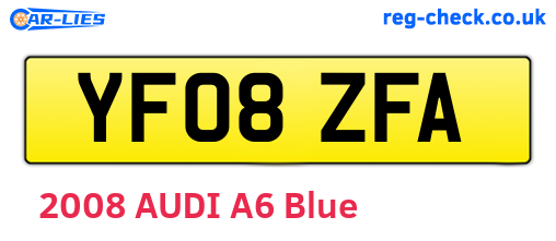 YF08ZFA are the vehicle registration plates.
