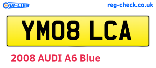 YM08LCA are the vehicle registration plates.