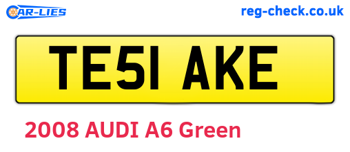 TE51AKE are the vehicle registration plates.