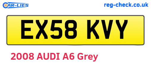 EX58KVY are the vehicle registration plates.