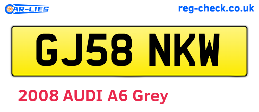 GJ58NKW are the vehicle registration plates.