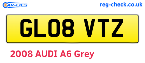 GL08VTZ are the vehicle registration plates.