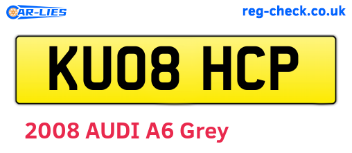 KU08HCP are the vehicle registration plates.