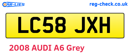 LC58JXH are the vehicle registration plates.