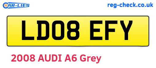 LD08EFY are the vehicle registration plates.