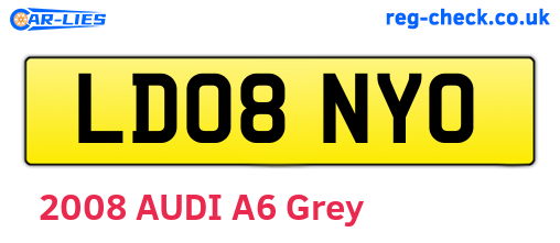LD08NYO are the vehicle registration plates.