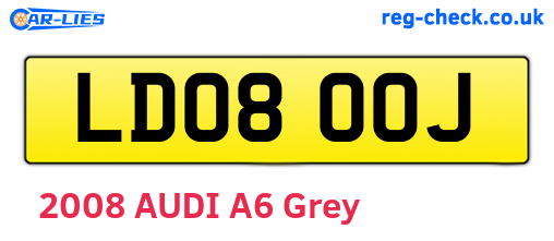 LD08OOJ are the vehicle registration plates.