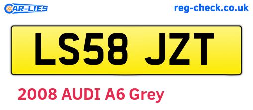 LS58JZT are the vehicle registration plates.