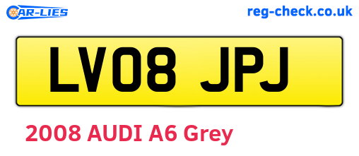 LV08JPJ are the vehicle registration plates.