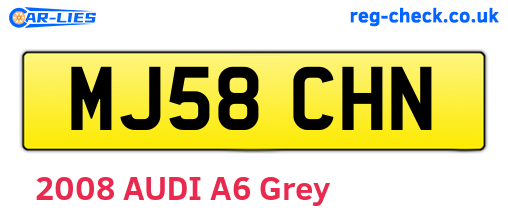 MJ58CHN are the vehicle registration plates.