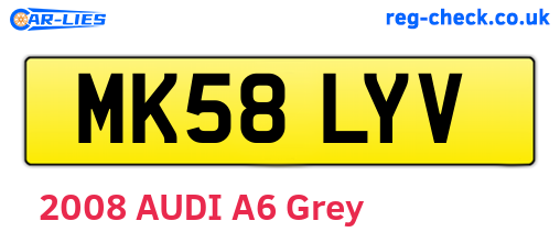 MK58LYV are the vehicle registration plates.