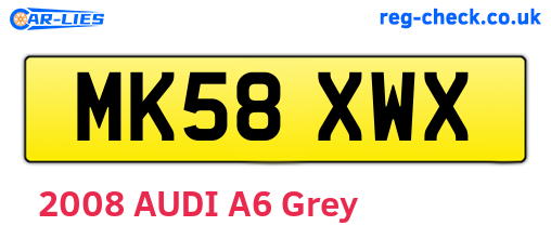MK58XWX are the vehicle registration plates.