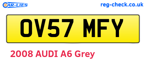 OV57MFY are the vehicle registration plates.
