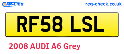 RF58LSL are the vehicle registration plates.