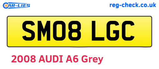 SM08LGC are the vehicle registration plates.