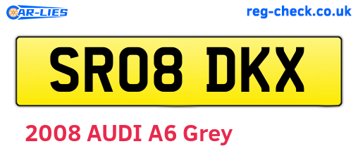 SR08DKX are the vehicle registration plates.