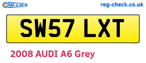 SW57LXT are the vehicle registration plates.