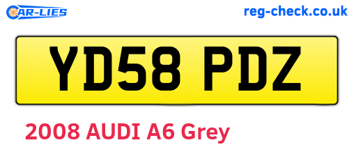 YD58PDZ are the vehicle registration plates.