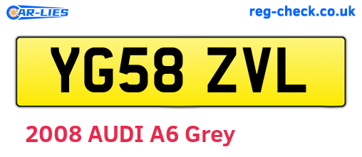 YG58ZVL are the vehicle registration plates.