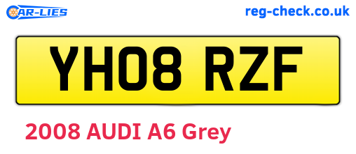 YH08RZF are the vehicle registration plates.