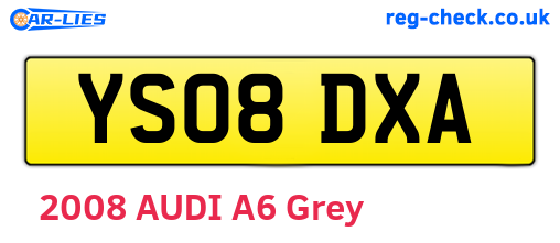 YS08DXA are the vehicle registration plates.