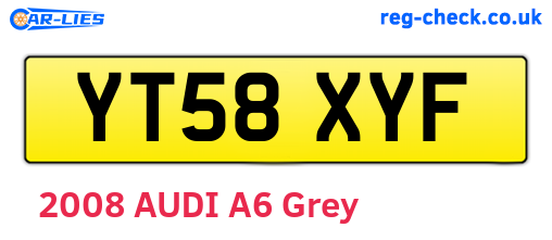 YT58XYF are the vehicle registration plates.