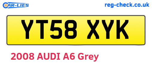 YT58XYK are the vehicle registration plates.