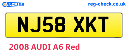 NJ58XKT are the vehicle registration plates.