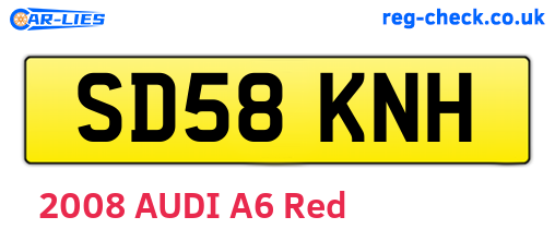 SD58KNH are the vehicle registration plates.