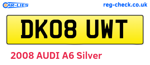 DK08UWT are the vehicle registration plates.
