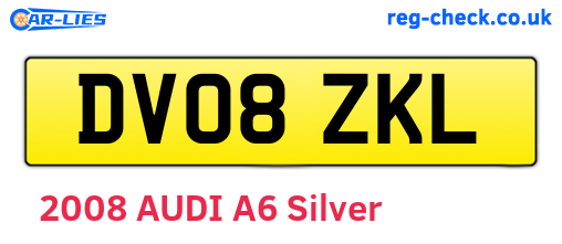 DV08ZKL are the vehicle registration plates.