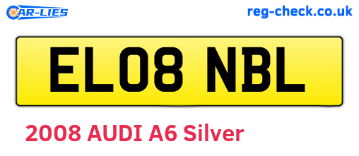 EL08NBL are the vehicle registration plates.