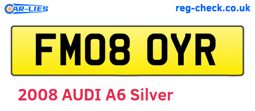 FM08OYR are the vehicle registration plates.