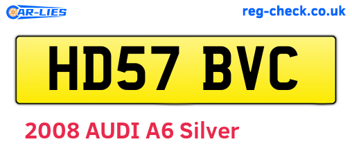 HD57BVC are the vehicle registration plates.