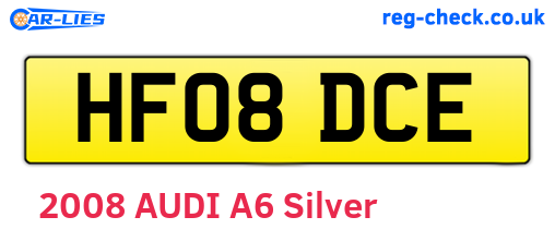 HF08DCE are the vehicle registration plates.