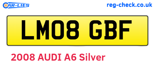 LM08GBF are the vehicle registration plates.