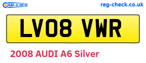 LV08VWR are the vehicle registration plates.