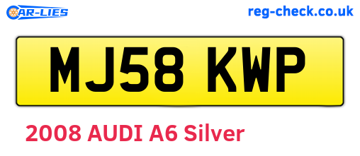 MJ58KWP are the vehicle registration plates.