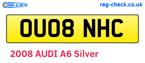 OU08NHC are the vehicle registration plates.