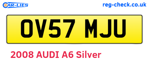 OV57MJU are the vehicle registration plates.