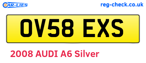 OV58EXS are the vehicle registration plates.